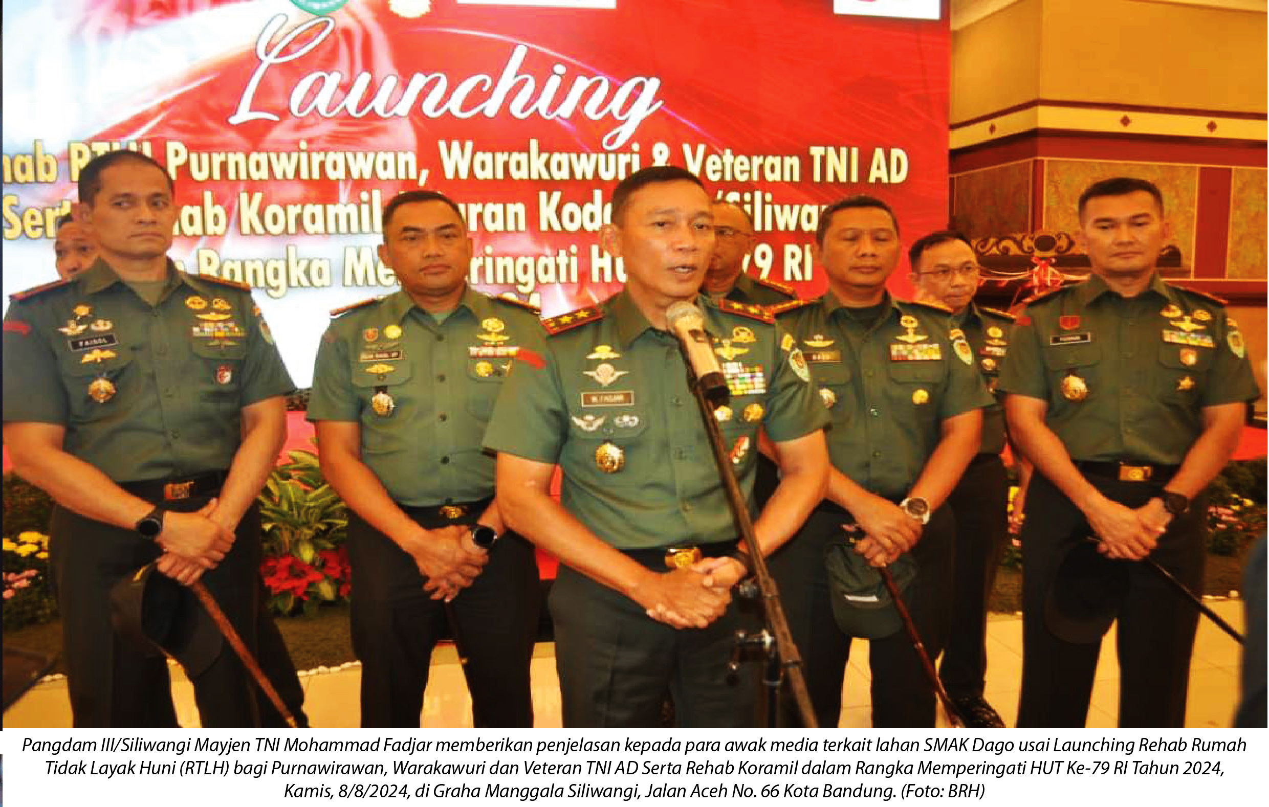 Pangdam III/Siliwangi Menegaskan:  Kemelut Lahan SMAK Dago, Itu Ranah Hukum, Tidak Ada Oknum TNI Terlibat