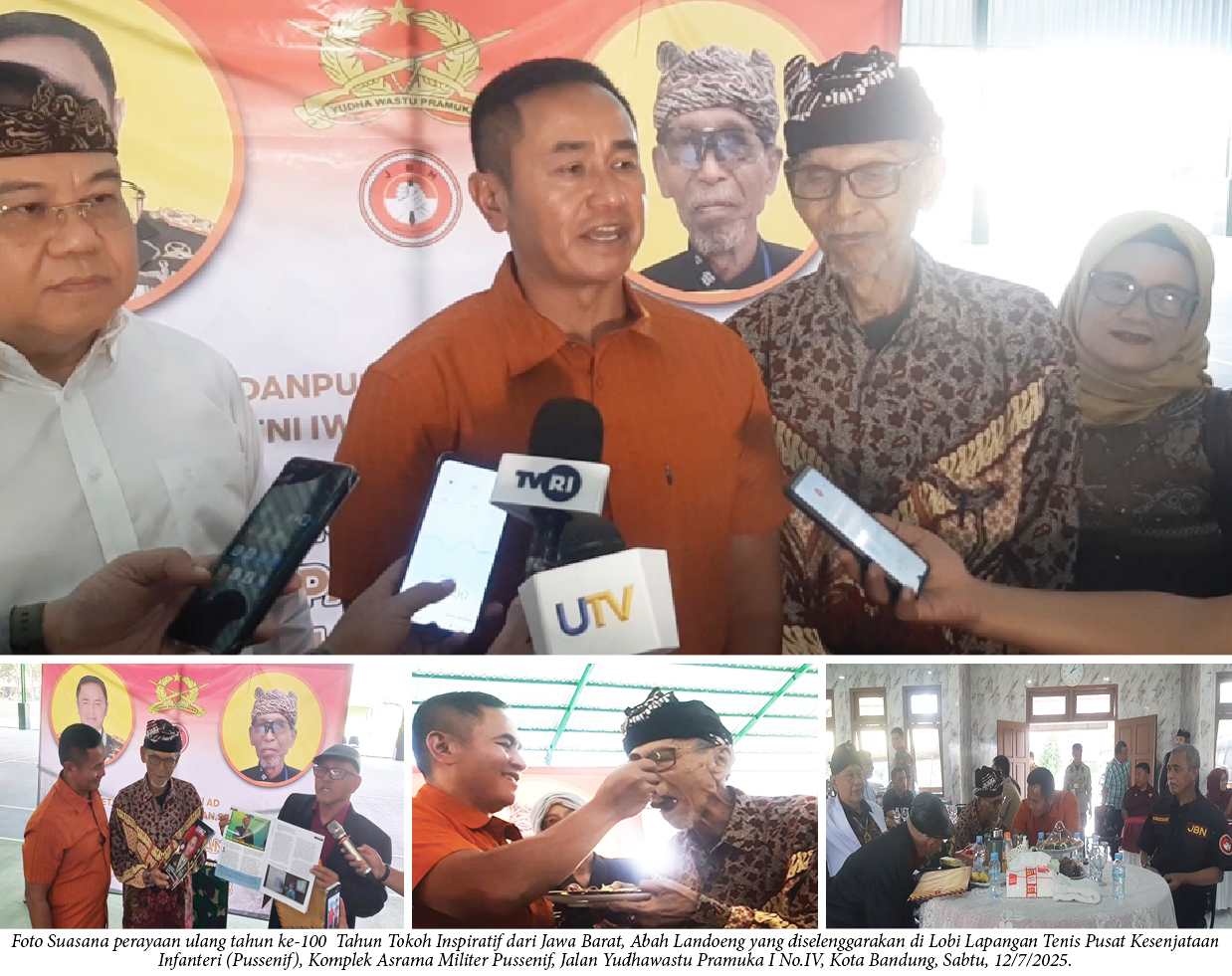 Danpussenif TNI AD dengan JBN Berkolaborasi Merayakan Syukuran Tokoh Jabar Abah Landoeng ‘Menapak Satu Abad’