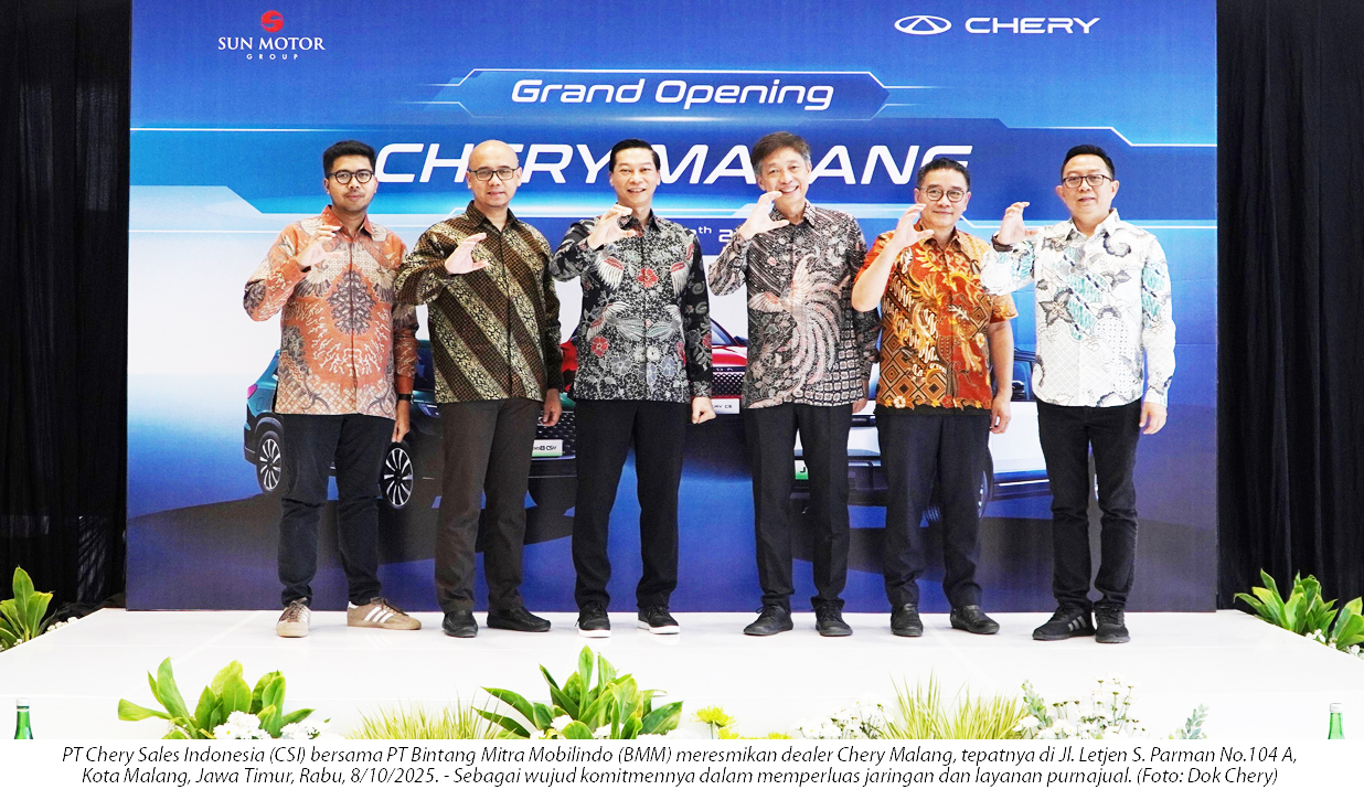 Chery Perkuat Jaringan dan Layanan Purnajual Berstandar Global,  Resmikan Dealer ke-61 di Malang