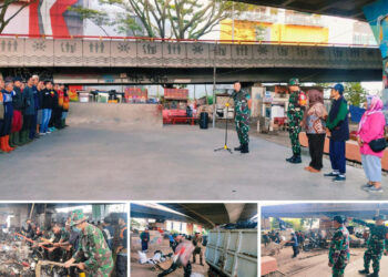 Kodim 0618/KB Gelar Karya Bhakti Bersih Sampah Lingkungan di Wilayah Tamansari