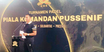 Danpussenif, Letjen TNI Iwan Setiawan, S.E. M.M., Resmikan Turnamen Padel Piala Danpussenif
